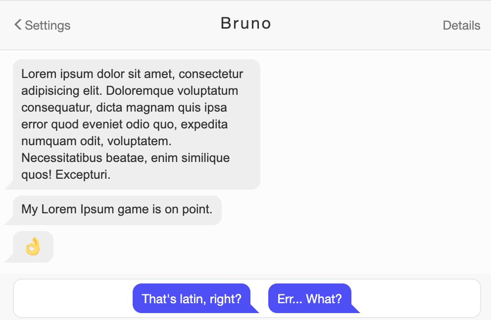 Messaging UI Concept: Bruno